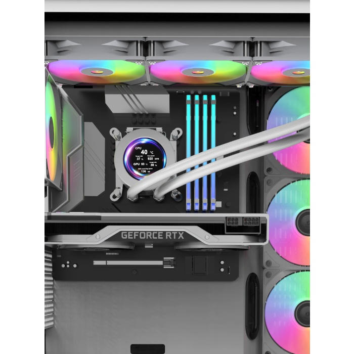 MasterFox Baidi 360 Beyaz LCD Ekranlı Sıvı Soğutma