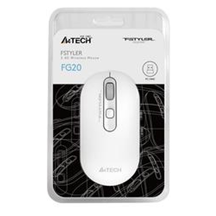 A4 Tech Fg20 Beyaz Nano Kablosuz Optik 2000 Dpi Mouse