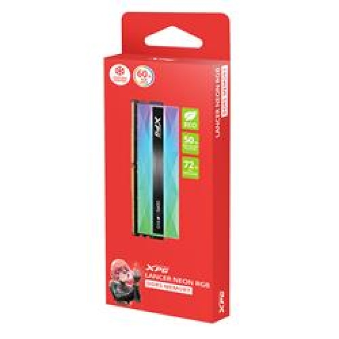XPG 16GB Lancer Neon RGB DDR5 6400MT-s CL 32-39-39 1.4V Soğutuculu PC Ram