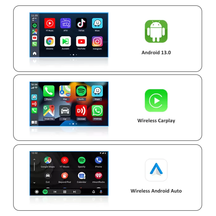 Carlinkit UHD Android 13, 8+128GB, HDMI Output ve USB-A, Kablosuz CarPlay & Android Auto, Google Play Store, Netflix, Youtube, SIM Kart Destekli Android Box (IMEI Kayıtlı)