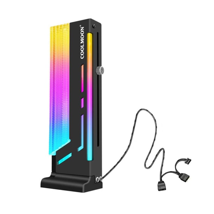 CoolMoon CM-GH2 5V ARGB Ayarlanabilir Dikey Ekran Kartı Tutucu Stand Siyah