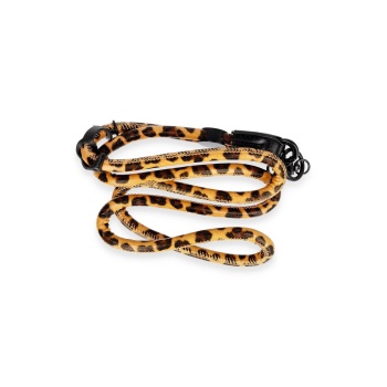 NTM JI Leopar Desenli Boyun Askısı - Turuncu