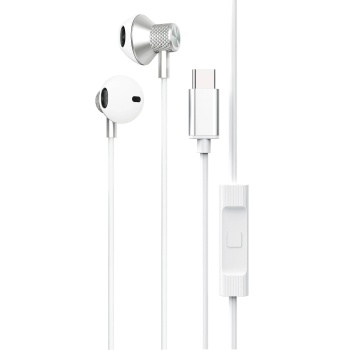 NTM LS-730 1.2M iPhone 15 Serisi ile Uyumlu Type-C Kablolu Kulaklık - Gümüş