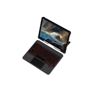 NTM T5206D iPad 10.2 (7.nesil) Kılıf İnter Ledli Klavyeli Tablet Kılıfı - Siyah