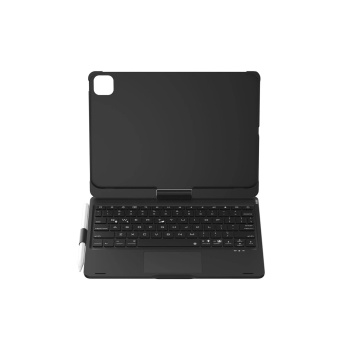 NTM iPad Pro 11 (2024) F11 ATS Kılıf Magic Dönen Klavyeli Tablet Kılıf - Siyah