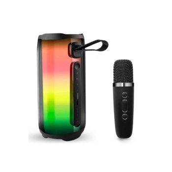 NTM Pluse 5 Mikrofonlu RGB Kablosuz Hoparlör - Siyah