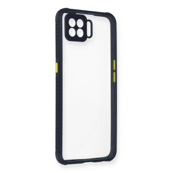 NTM Oppo Reno 4 Lite Kılıf Miami Şeffaf Silikon - Lacivert