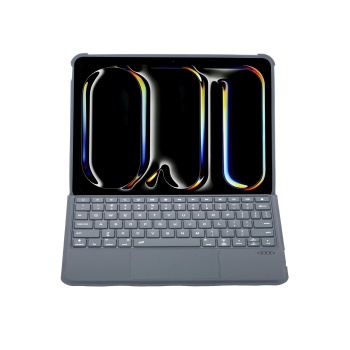 NTM T5504D iPad Pro 11 (2024) Kılıf Palermo Ledli Klavyeli Standlı Tablet Kılıfı - Siyah