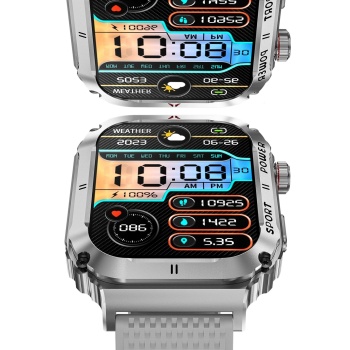 NTM OD3 2.1 inç IPS Ekran IP68 Su Geçirmez Konuşma ve NFC Özellikli Akıllı Saat - Gümüş