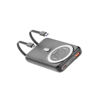 NTM J39 10.000 mAh 20W PD Dahili Kablolu Magsafe Powerbank - Siyah