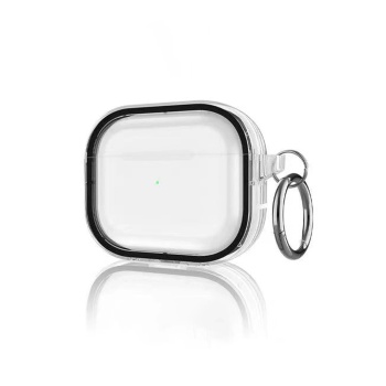 NTM Airpods Pro 2 (2.nesil) Shiny Şeffaf Kılıf - Siyah