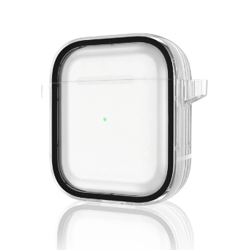 NTM Airpods 4 (4.nesil) Shiny Şeffaf Kılıf - Siyah