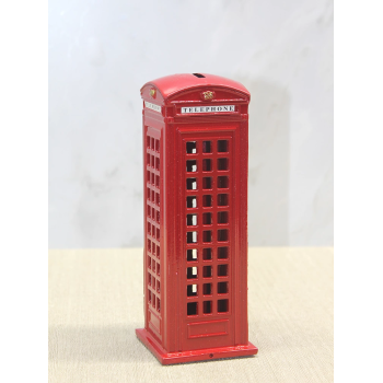 Dekoratif Metal Telefon Kulübesi Kumbara Alk3468