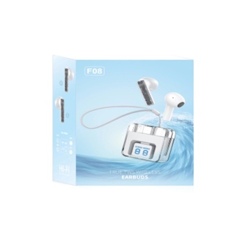 NTM F08 Dijital Şarj Göstergeli TWS Bluetooth Kulaklık - Mavi