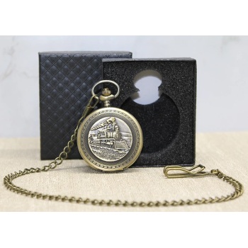 Özel Kutulu Tren Temalı Köstekli Saat Alk4670