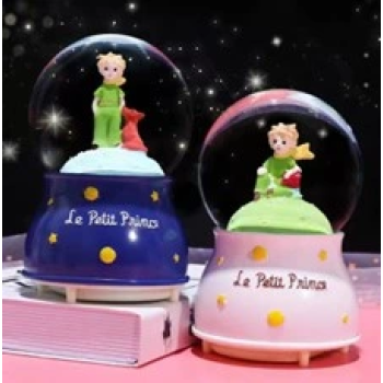 Küçük Boy Küçük Prens Kar Küresi Işıklı 6.5 Cm