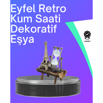 Klasik Tasarımlı Ahşap Kum Saati – Ev ve Ofis İçin Masaüstü Aksesuarı