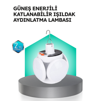Pratik Katlanabilir Solar LED Aydınlatma Lambası