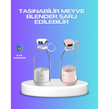 Çevre Dostu Cam Gövdeli Kablosuz Smoothie Blender