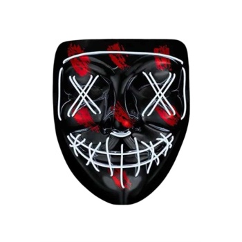 Hallowen Parti Maskesi Neon Led Işıklı Maske 3 Modlu Cadılar Bayramı Maskesi