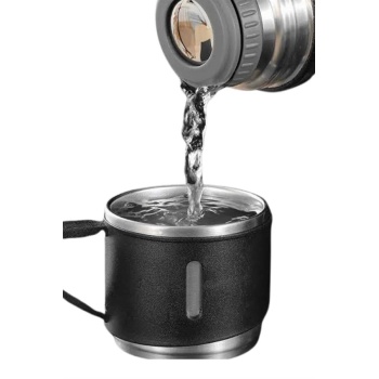 Termos Seti Paslanmaz Çelik 3 Bardaklı Vakumlu Termos Set 500 Ml 12 Saate Kadar Isı Koruma