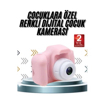 Çocuklara Özel Fotoğraf Ve Video Çeken Mini Çok Renkli Fotoğraf Makinesi