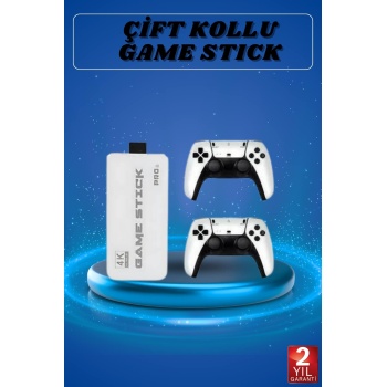 Game Stick 4K Retro Çift Kollu Atari Oyunlari +20000 Oyunlu Konsol Nostalji