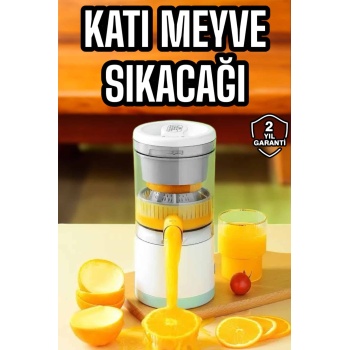 Katı Meyve Sıkacağı Taşınabilir USB Şarjlı Pratik Paslanmaz Çelik Bıçaklı
