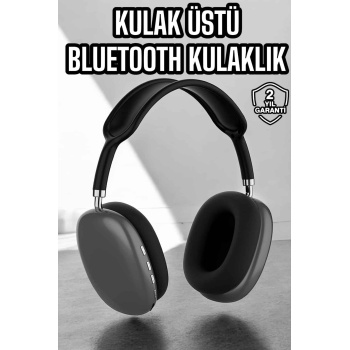 P9 Plus Kulaklık Siyah Bluetooth Bağlantılı Kulak Üstü Kablosuz ANC Özelliği