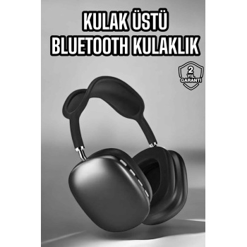 P9 Plus Kulaklık Siyah Bluetooth Bağlantılı Kulak Üstü Kablosuz