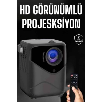 Yüksek HD Görünümlü Taşınabilir Projeksiyon Cihazı