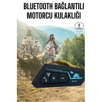 İnterkom Intercom Kask Kulaklık Bt22 Bluetooth Motosiklet Kulaklık 5.0 Bluetooth