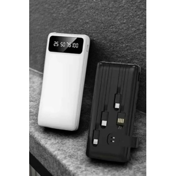 Powerbank 20.000 Mah LCD Ekran USB Lightning Type-C Uyumlu İOS ve Android