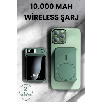 Pratik ve Taşınabilir 10.000 mAh Wireless Powerbank Hızlı Şarj Avantajı