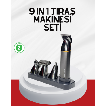 Şarjlı 9’u 1 Arada Çok Amaçlı Erkek Bakım Seti Yıkanabilir Başlıklar