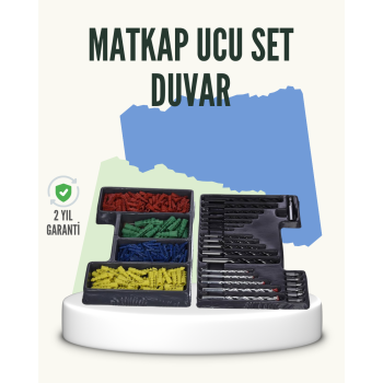 Matkap Ucu Seti 24 Parça Organizer Kutulu Ahşap Metal Beton Uyumlu