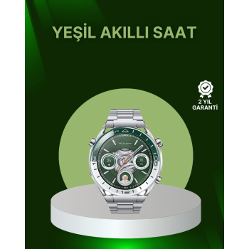 Amoled Ekran Akıllı Saat Harita Gösterimli Bluetooth Aramalı 3 Kayışlı