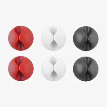 Yapışkanlı Kablo Sabitleyici Düzenleyici 6lı Renkli Paket