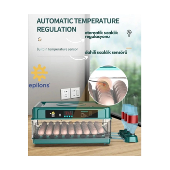 Profesyonel 130 Yumurtalık Tam Otomatik Kuluçka Makinesi Yedek Motorlu Tavuk Kaz Ördek Bıldırcın Güvercin Süs Kuşu İçin Tasarlanmış