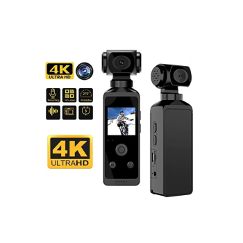 4k Ultra Hd Aksiyon Kamerası 270° Geniş Açı Döner Klips Su Geçirmez Kılıf Wifi Kamera