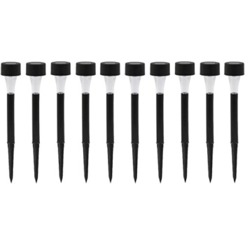 Güneş Enerjili Bahçe Lambası Plastik Saplama 10lu Set