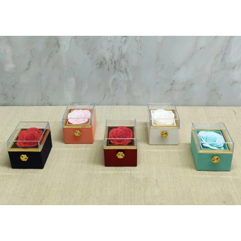 Romantik  Gül Yüzük Kutusu Kare Alk5008