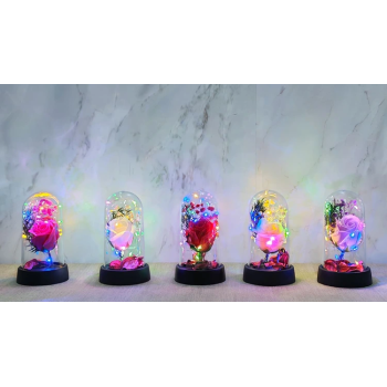 Işıklı Müzikli Romantik Büyük Gül  Alk4998