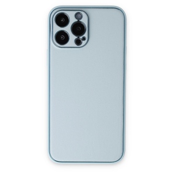 NTM iPhone 14 Pro Kılıf Coco Deri Silikon Kapak - Sky Blue