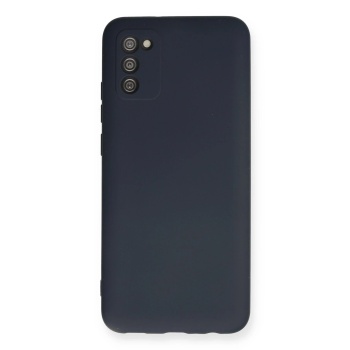 NTM Samsung Galaxy A02S Kılıf Nano içi Kadife Silikon - Lacivert