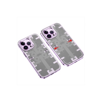 NTM iPhone 14 Pro Kılıf Mekanik Bumper Kapak - Derin Mor