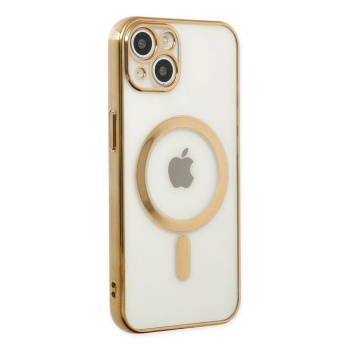 NTM iPhone 14 Plus Kılıf Magneticsafe Lazer Silikon - Gold