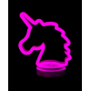Neon Işıklı Unicorn Masa Gece Lambası Pil+usb
