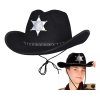 Kovboy Şerif Şapkası Siyah 12 Adet - Kostüm, Parti Ve Gösteri Şapkası