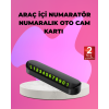 Fosforlu Araç İçi Park Kartı Numaratörü